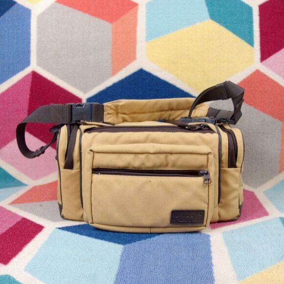 RUMI Other - RUMI Camera Shoulder Bag Beige Canvas Multiple Compartment